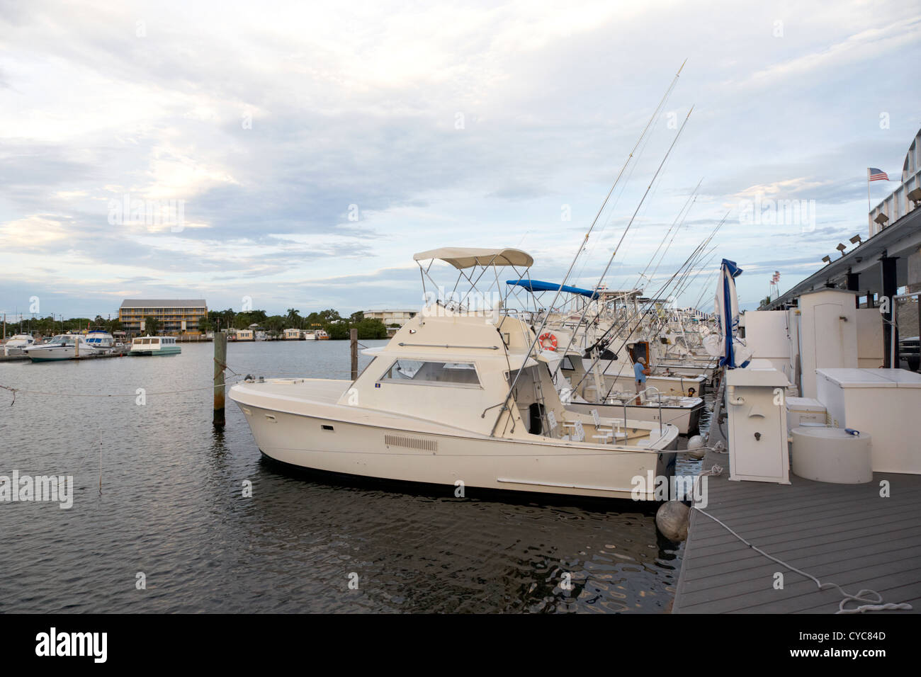 Charter di barche da pesca in barca charter città di riga marina key west florida usa Foto Stock