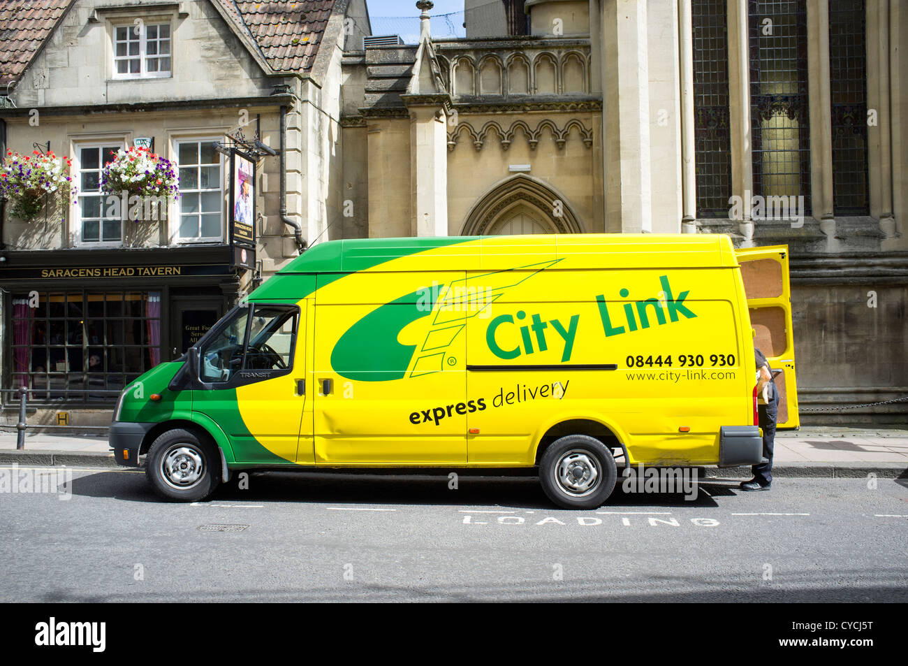 City Link Van di consegna Foto Stock