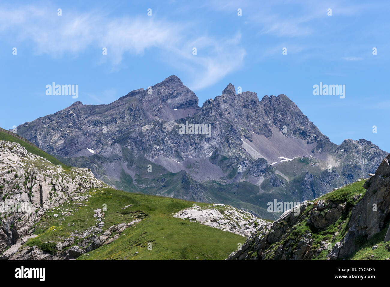 Vista del Parco Nazionale dei Pirenei in Spagna Foto Stock