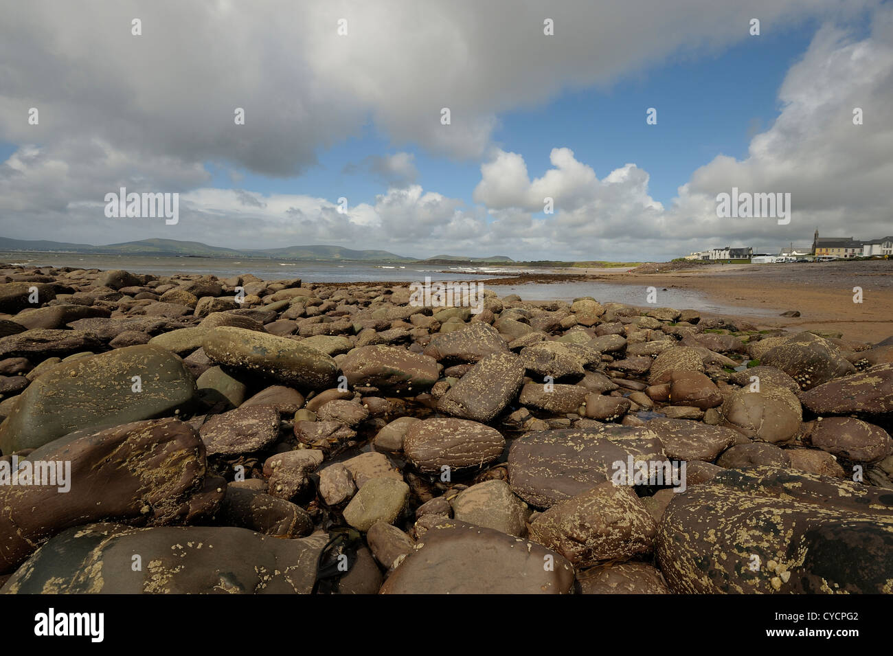 Waterville, storicamente noto come Coirean è un villagbeach e nella Contea di Kerry (Irlanda) Foto Stock