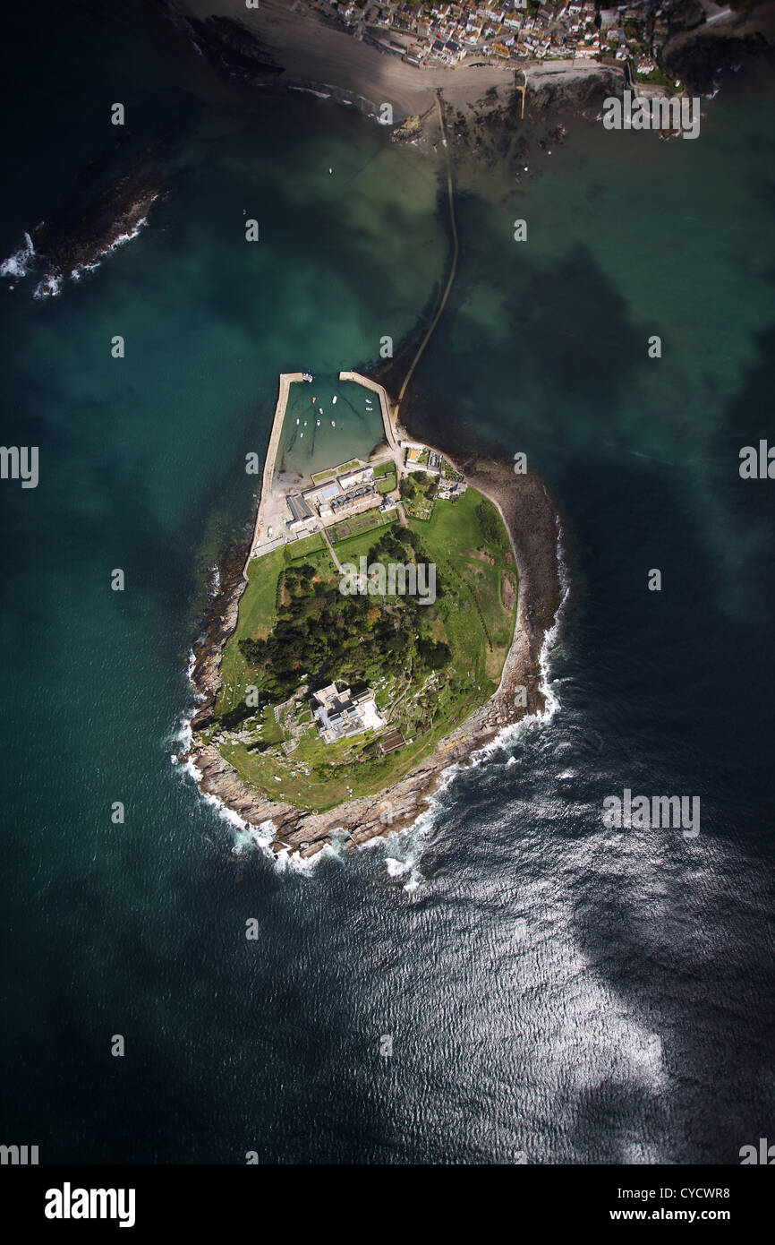 San Michele di Monte Isola, off Cornish Coast Foto Stock