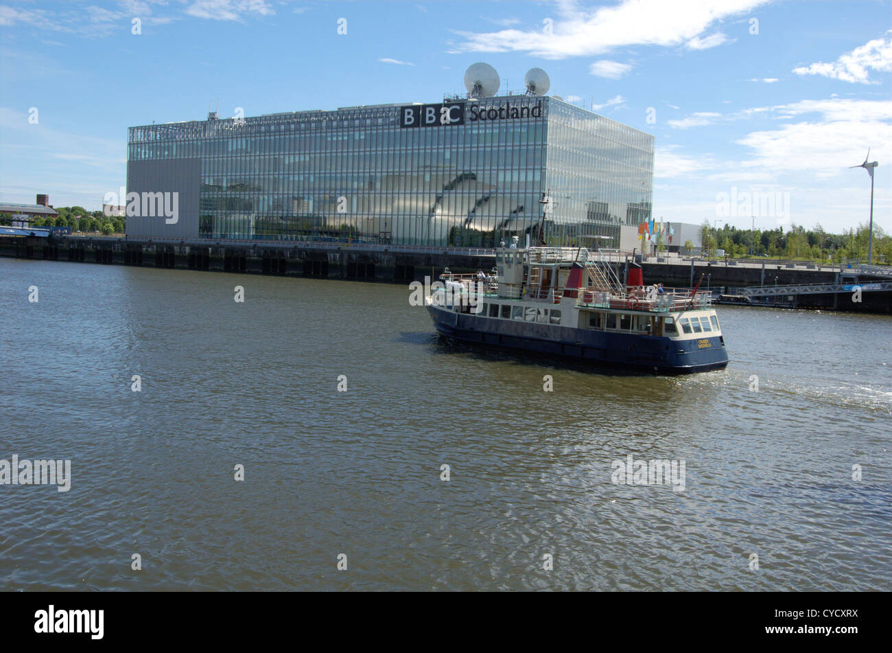 Crociera sul fiume Clyde a Glasgow, in Scozia. Solo editoriale 20 Giugno 2010 Foto Stock