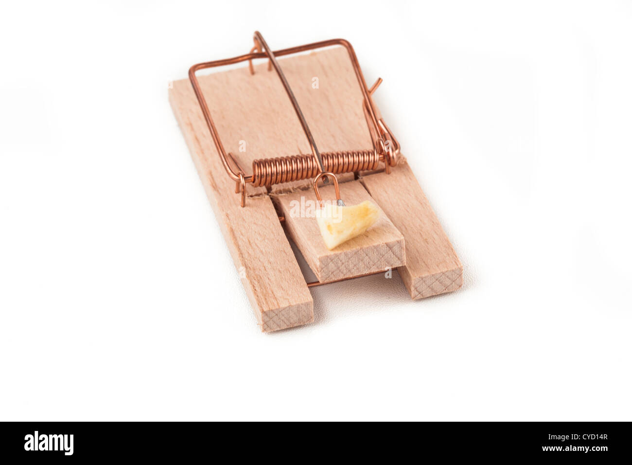 Mousetrap con il formaggio su esso Foto Stock