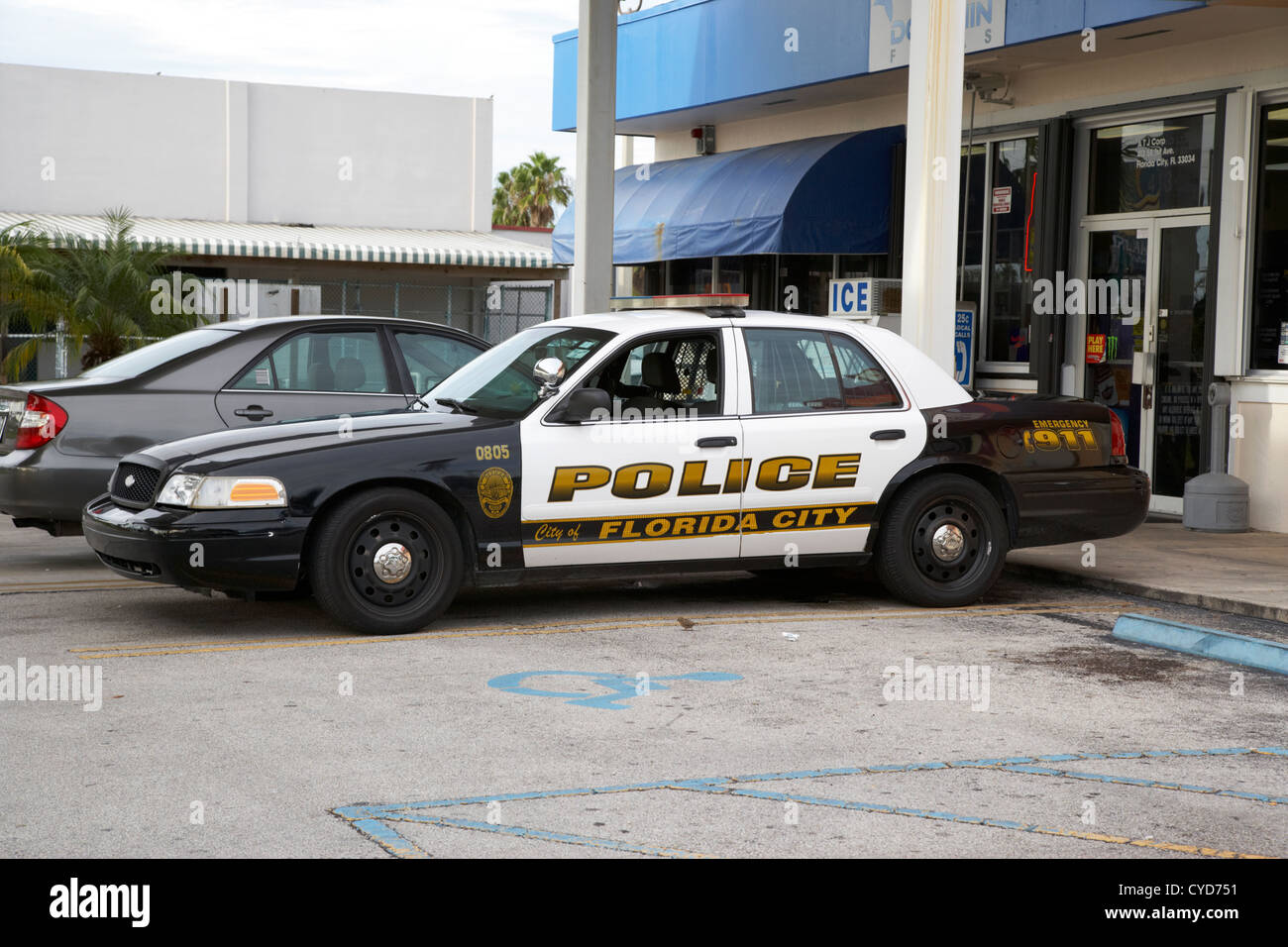 Città di Florida City pattuglia di polizia squad car usa Foto Stock