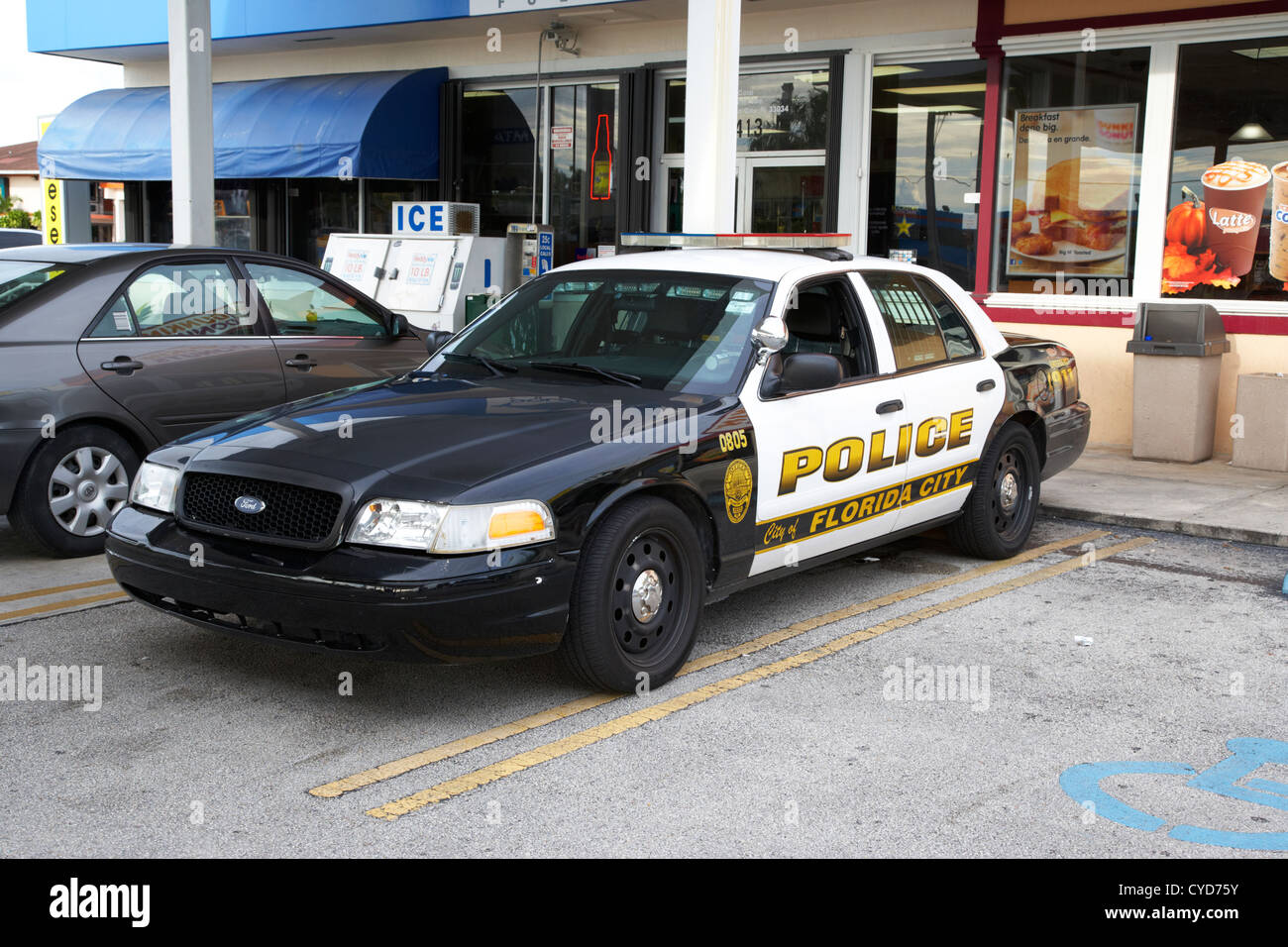 Città di Florida City pattuglia di polizia squad car usa Foto Stock