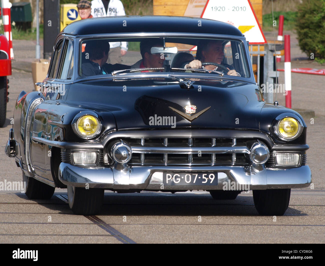 1953 Black Cadillac sedan Foto Stock