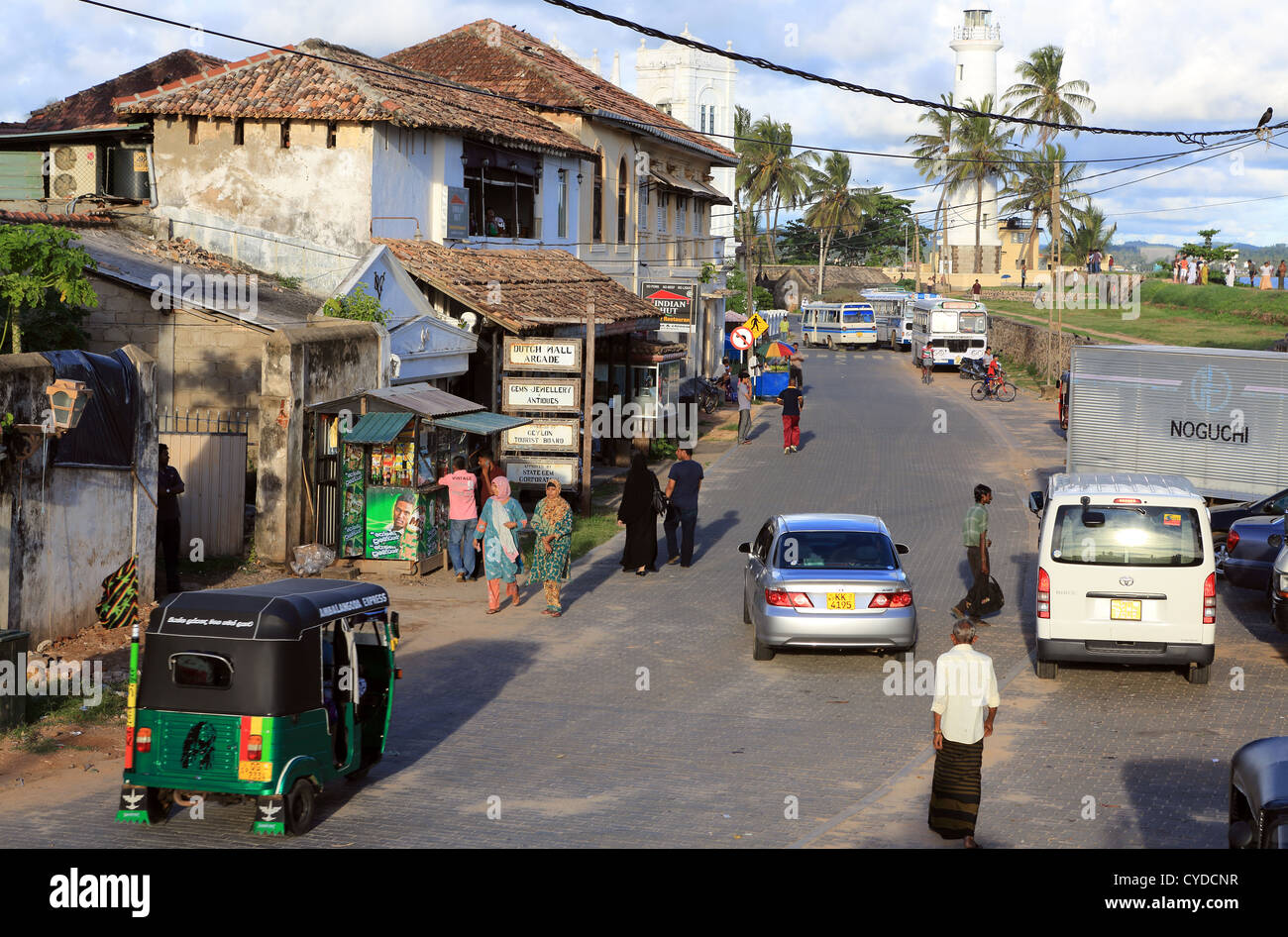 Street all'interno Forte Galle, Sri Lanka. Foto Stock