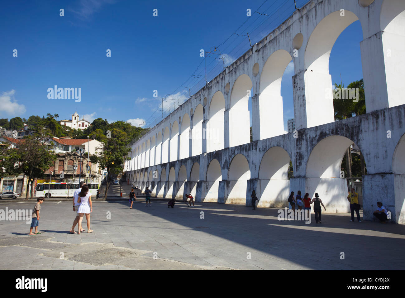 Acquedotto Carioca (Arcos da Lapa), Lapa, Rio de Janeiro, Brasile Foto Stock