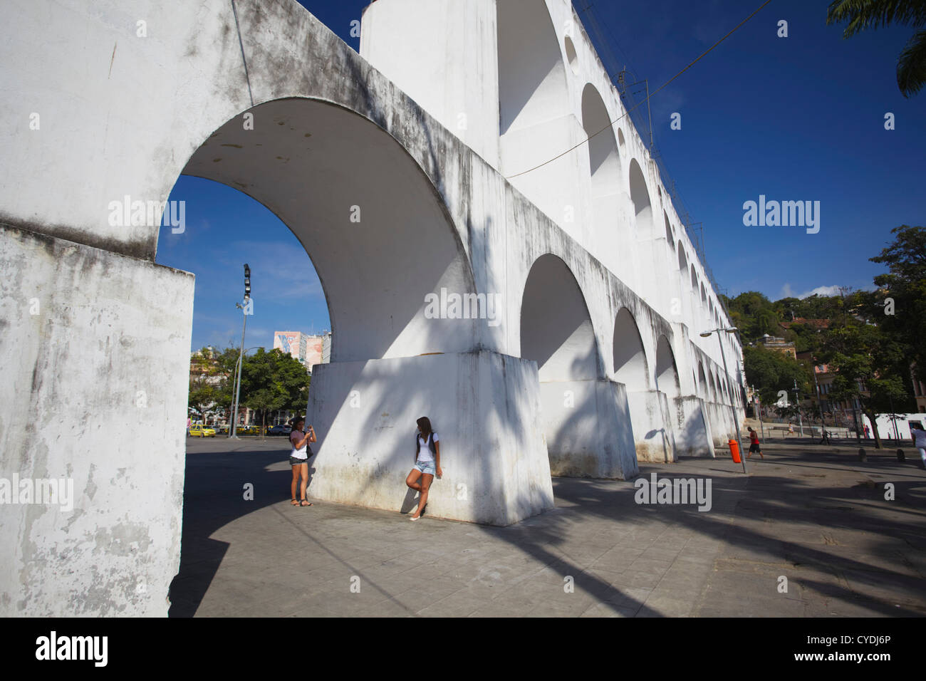 Acquedotto Carioca (Arcos da Lapa), Lapa, Rio de Janeiro, Brasile Foto Stock