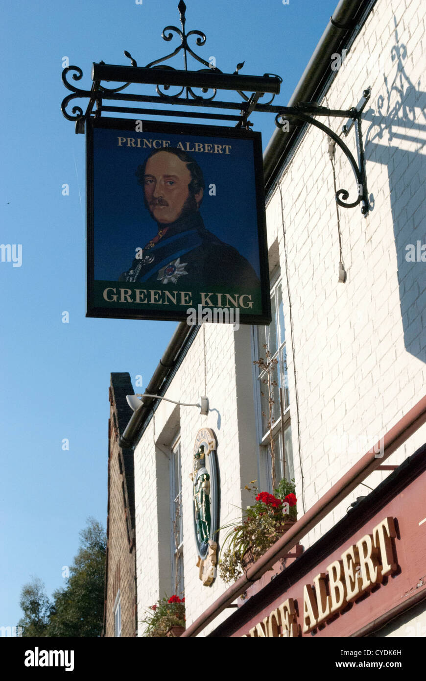 Segno di pub per Prince Albert Pub in Ely Foto Stock