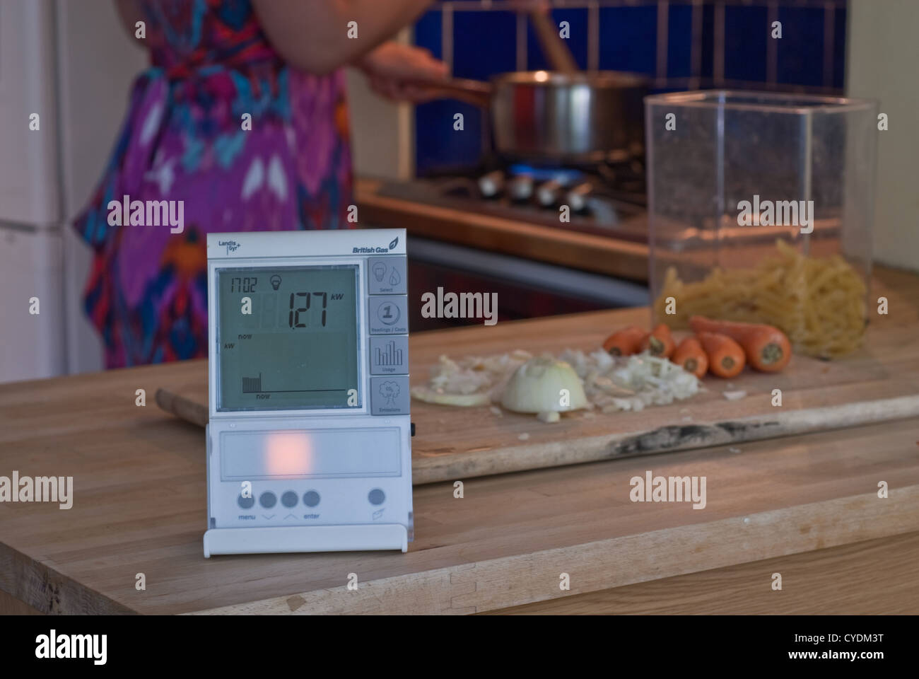 Smart Meter in cucina Foto Stock