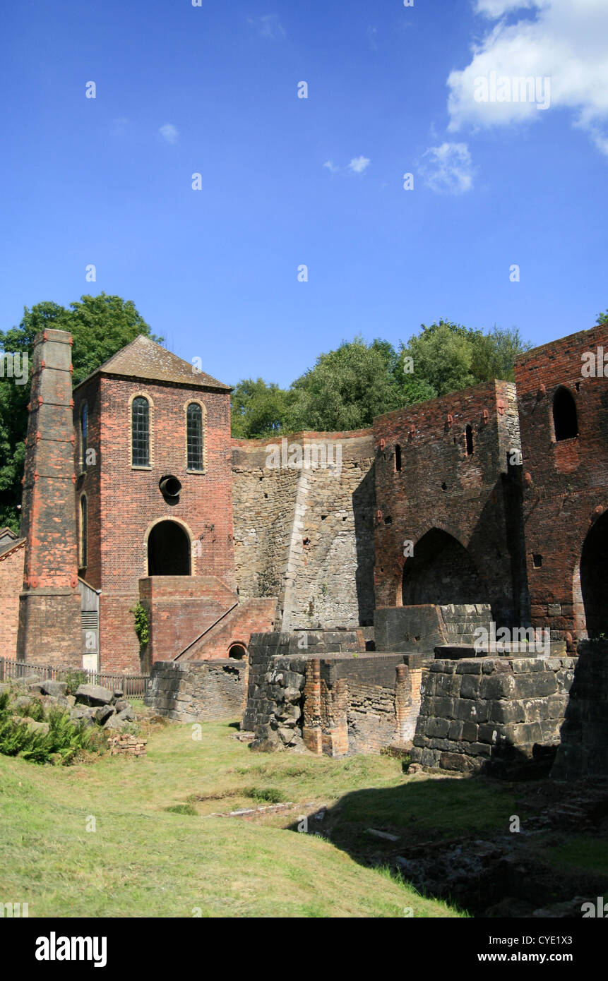 Altiforni Blists Hill cittadina vittoriana Ironbridge Shropshire England Regno Unito Foto Stock