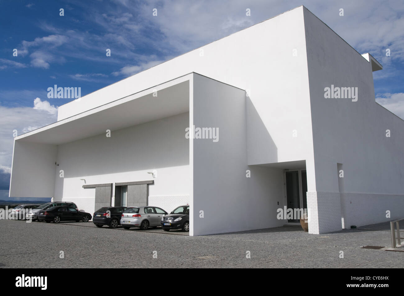 Adega Mayor cantina, disegnato da Siza Vieira. Alentejo, a sud del Portogallo. Foto Stock