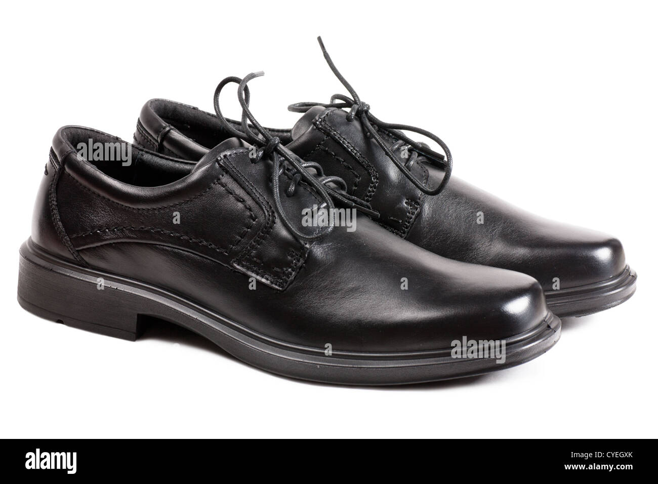 Uomini nero scarpe con lacci nera Foto Stock
