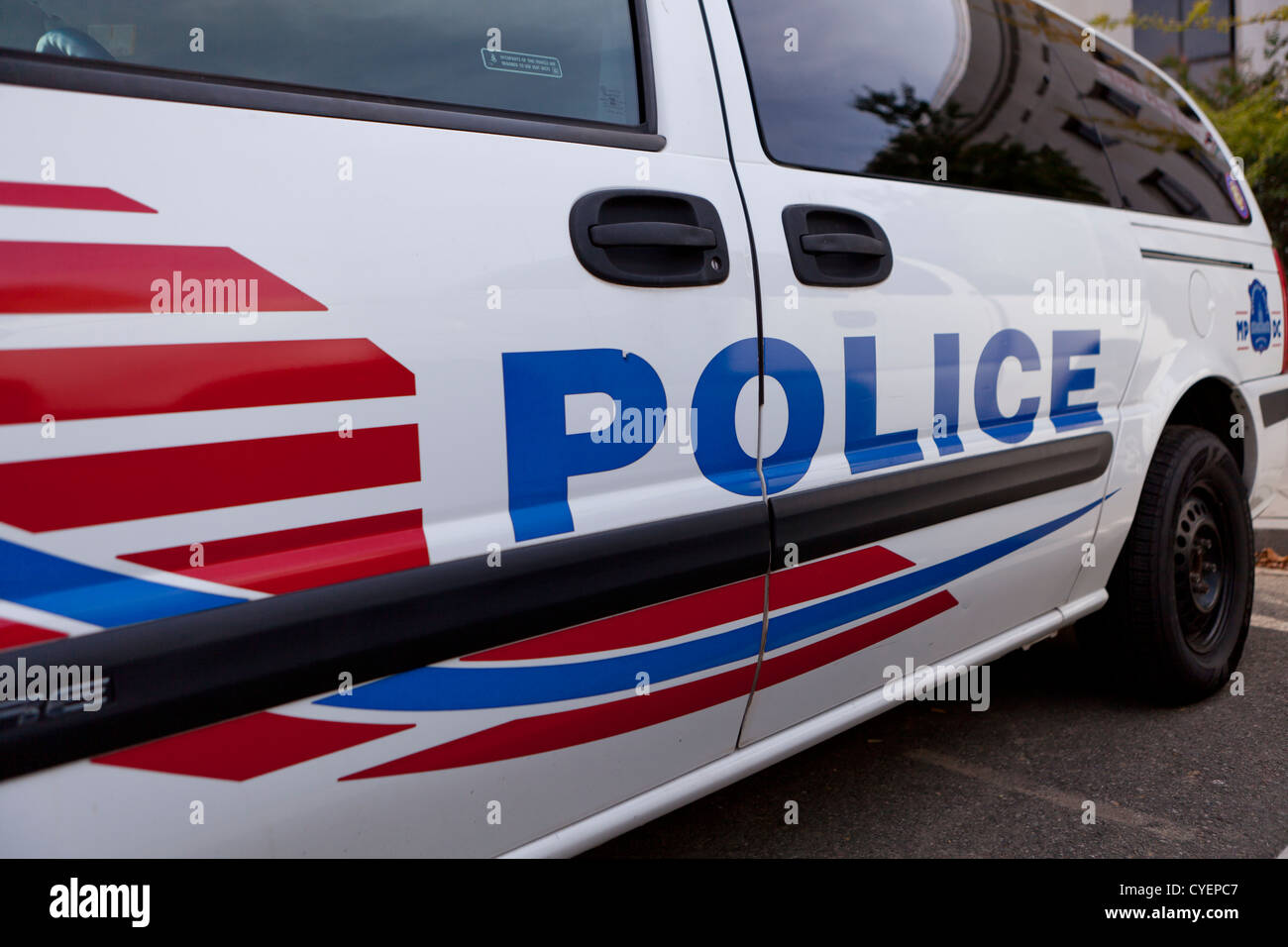 La polizia van - Washington DC, Stati Uniti d'America Foto Stock