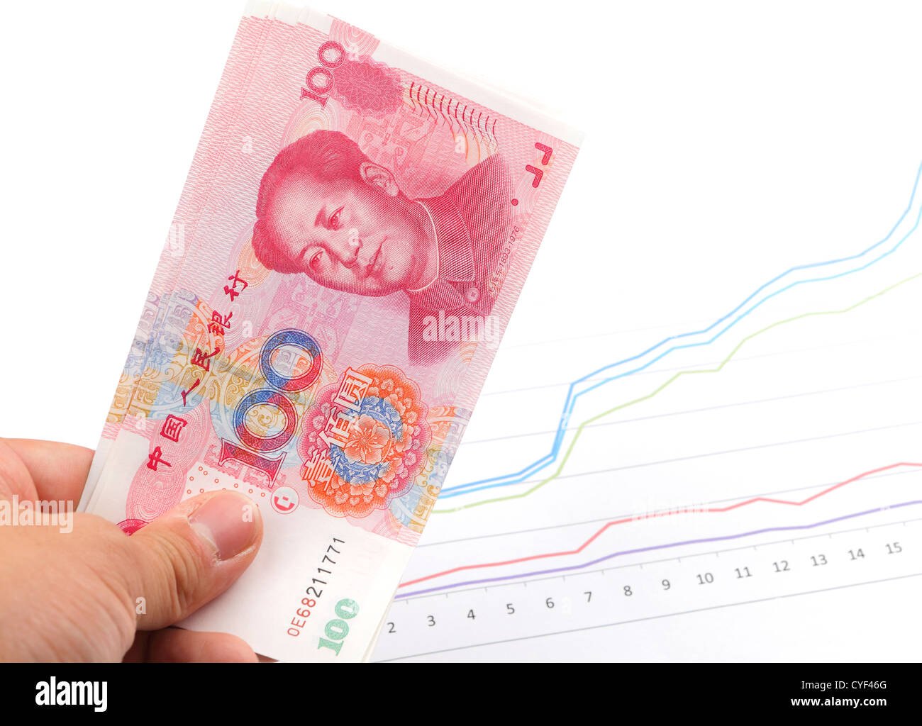 Cina denaro al concetto di crescita Foto Stock