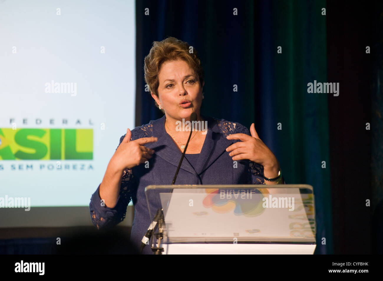 Dilma Rousseff, Presidente del Brasile Foto Stock