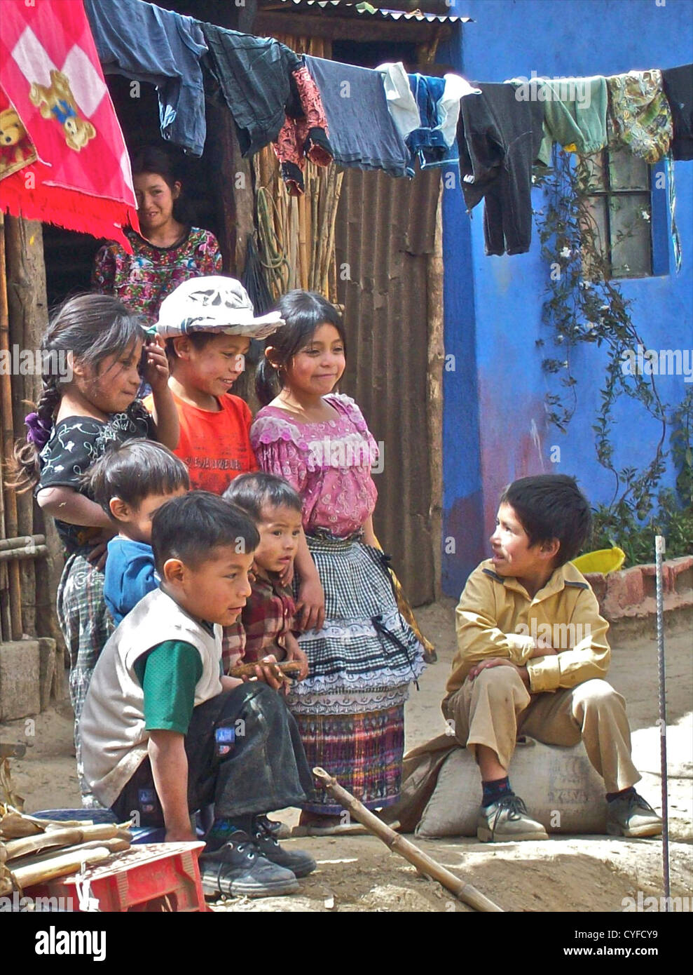 America Centrale Indiano nativo i bambini in Guatemala. Foto Stock