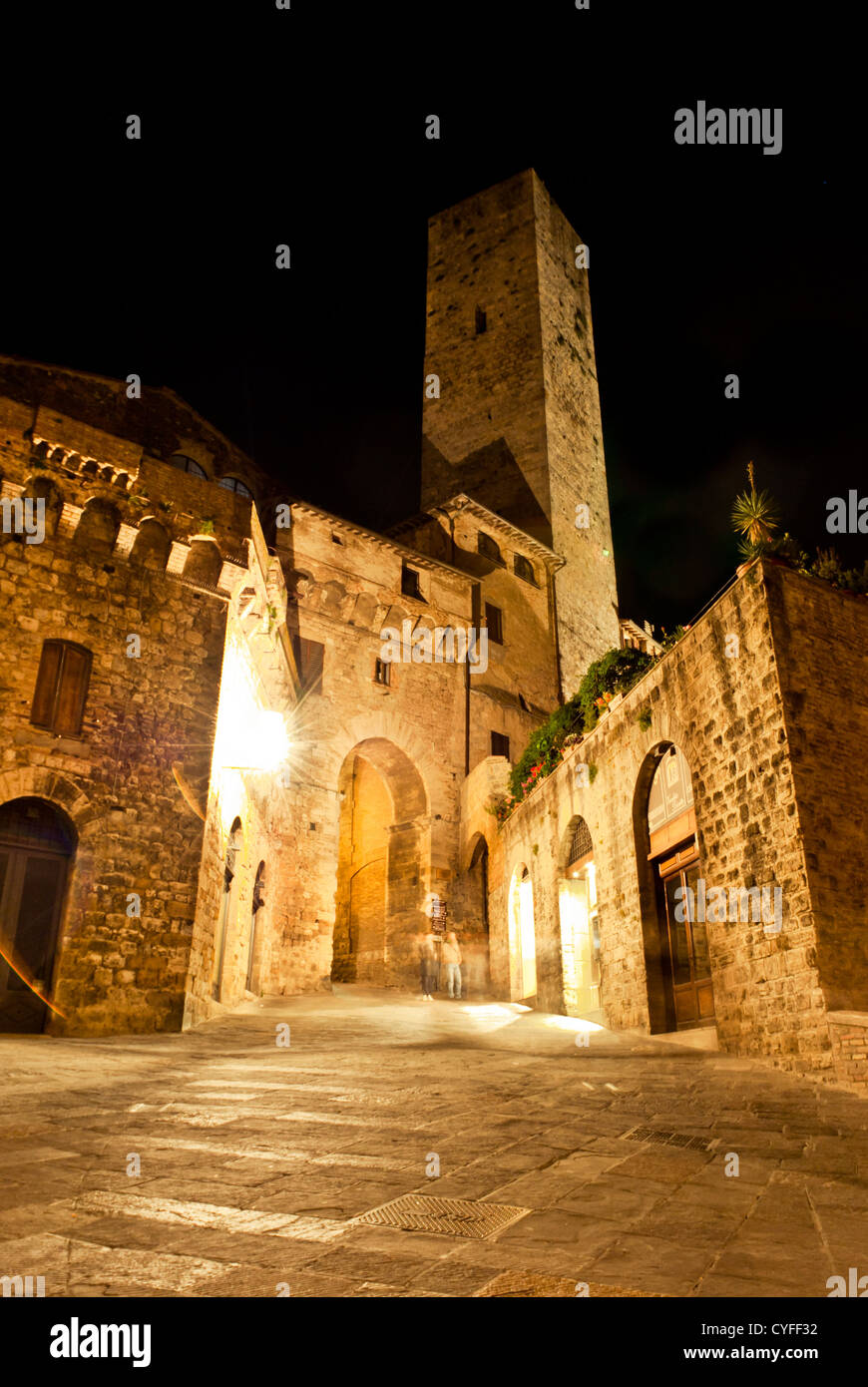 San Gimignano, piccola medievale cinto da mura, Siena, Toscana. Foto Stock