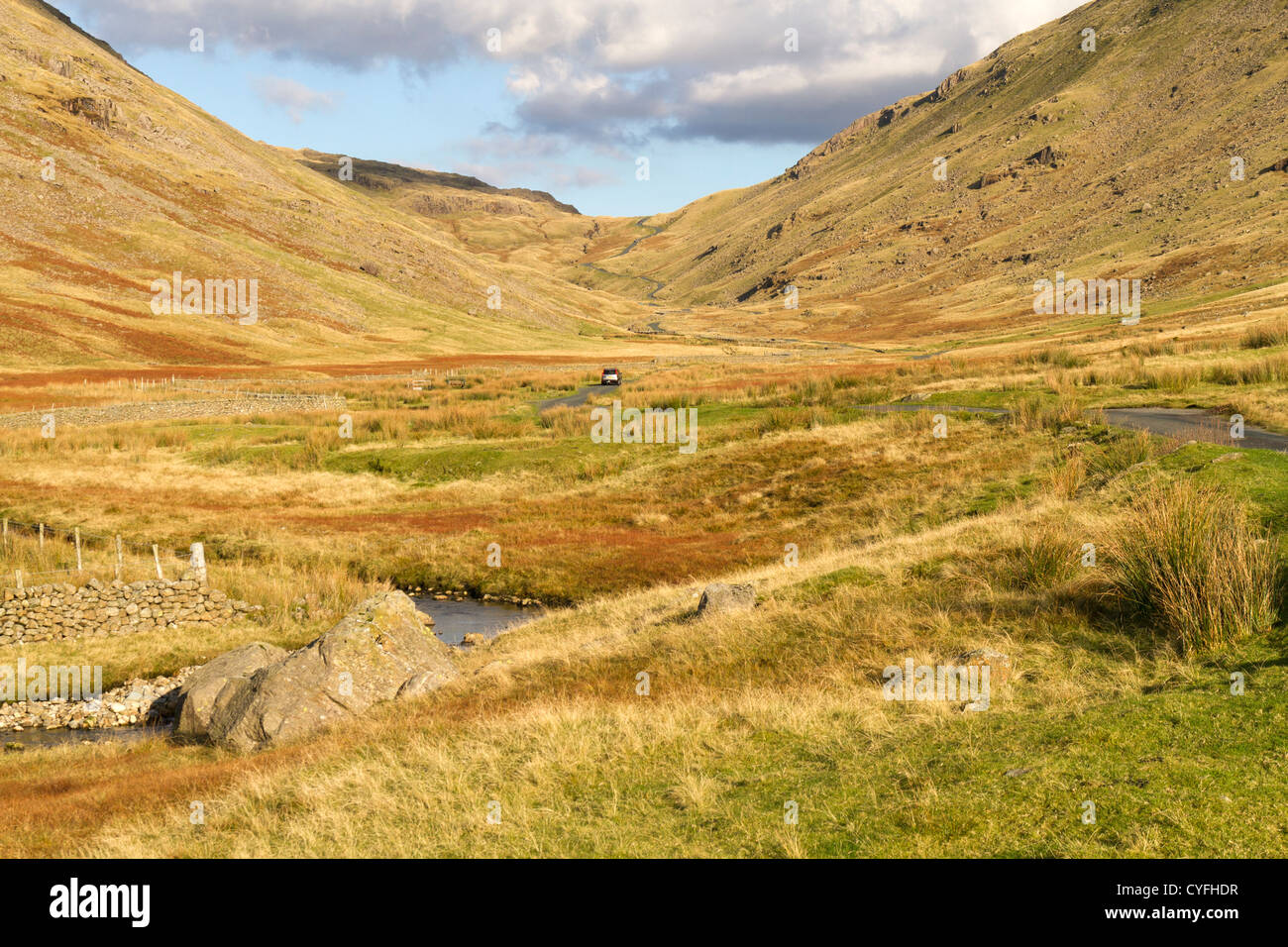 Il Wrynose Pass nel Lake District Cumbria Foto Stock