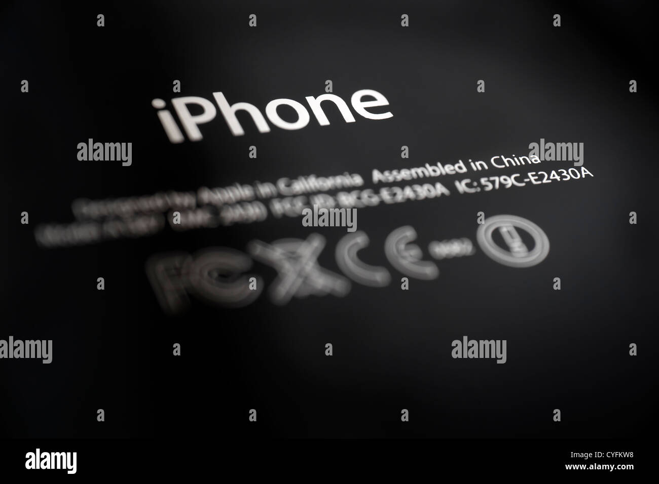 Apple iPhone cover posteriore dettaglio. Foto Stock