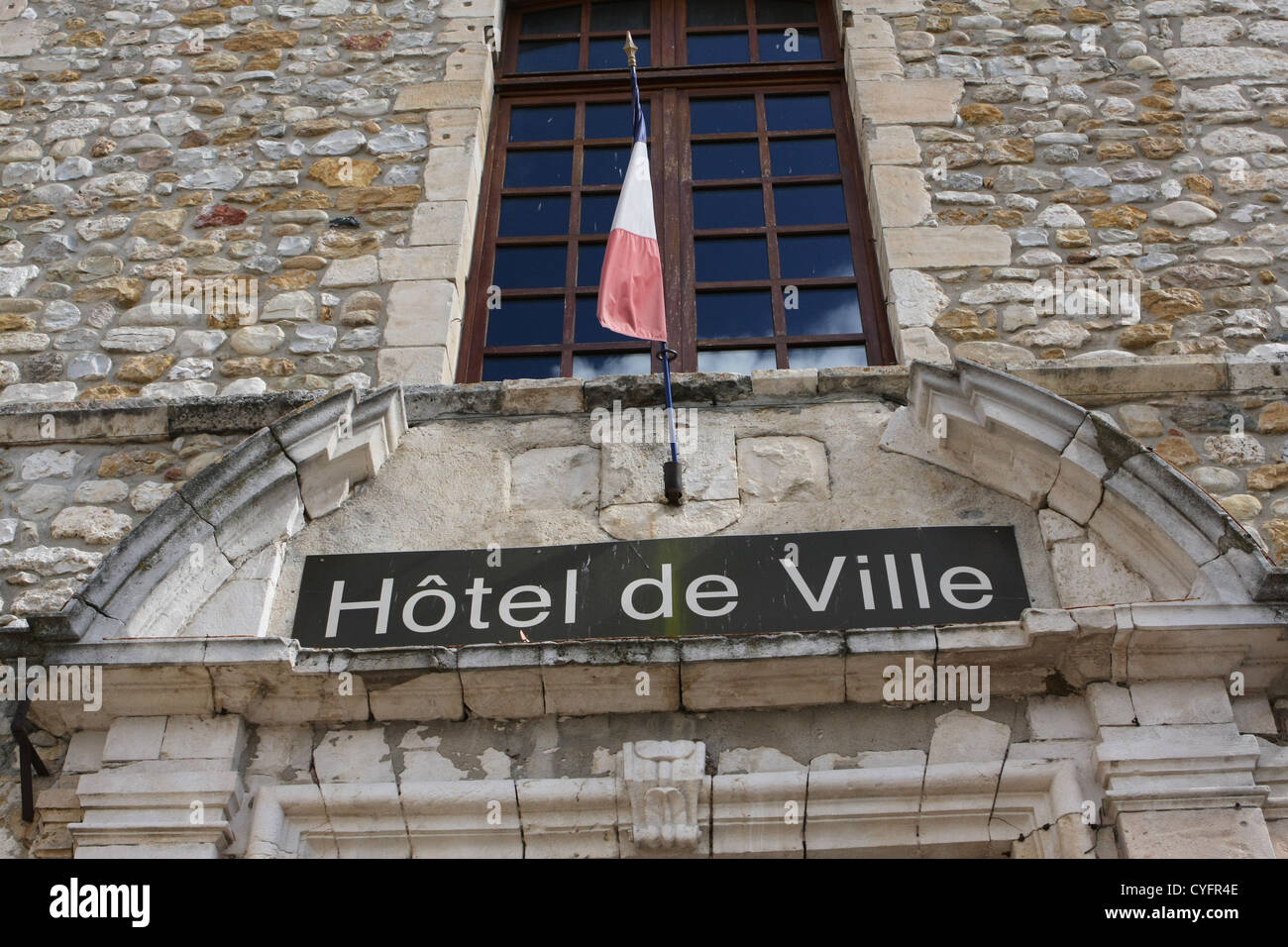 Hotel de Ville Valon-Pont-d'Arc, Ardeche Foto Stock