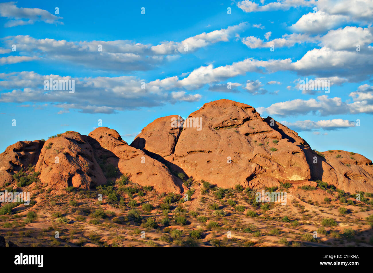 Arenaria buttes al Papago Park di Phoenix in Arizona Foto Stock