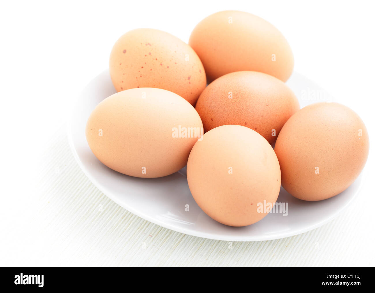 uova fresche Foto Stock