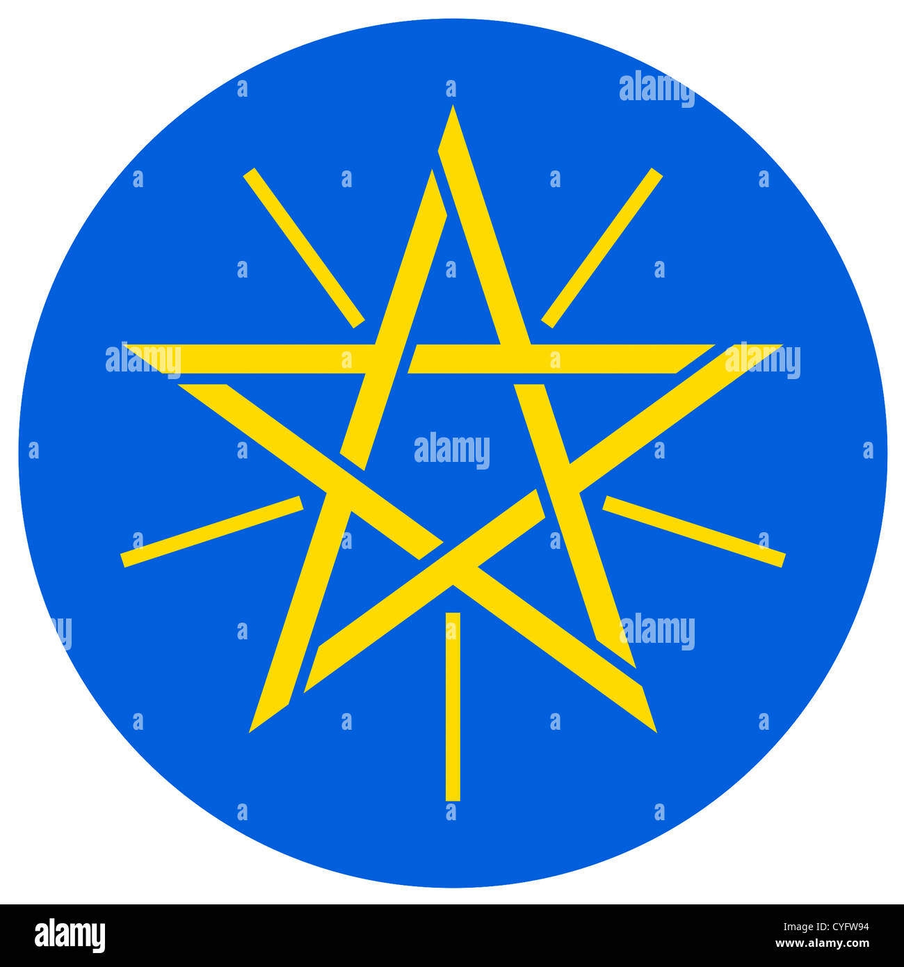 Lo stemma della Repubblica Democratica Federale di Etiopia. Foto Stock