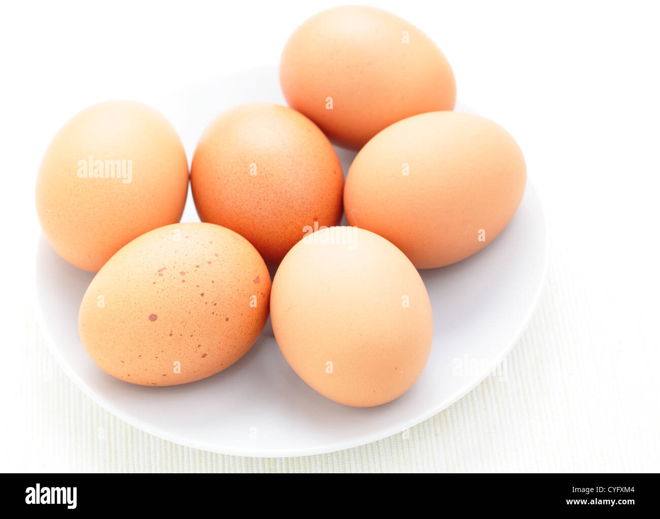 uova fresche Foto Stock