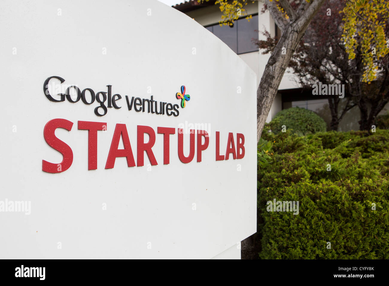 Il Google Ventures Startup sezione di laboratorio del quartier generale di Google complesso, anche noto come 'Googleplex" Foto Stock