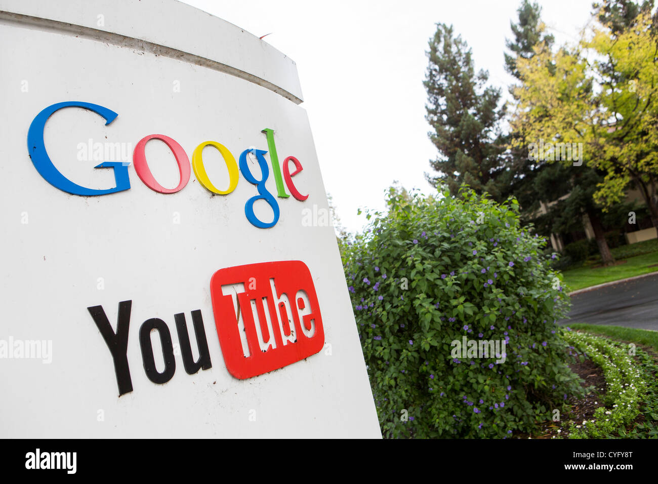 La sezione di YouTube del quartier generale di Google complesso, anche noto come 'Googleplex" Foto Stock