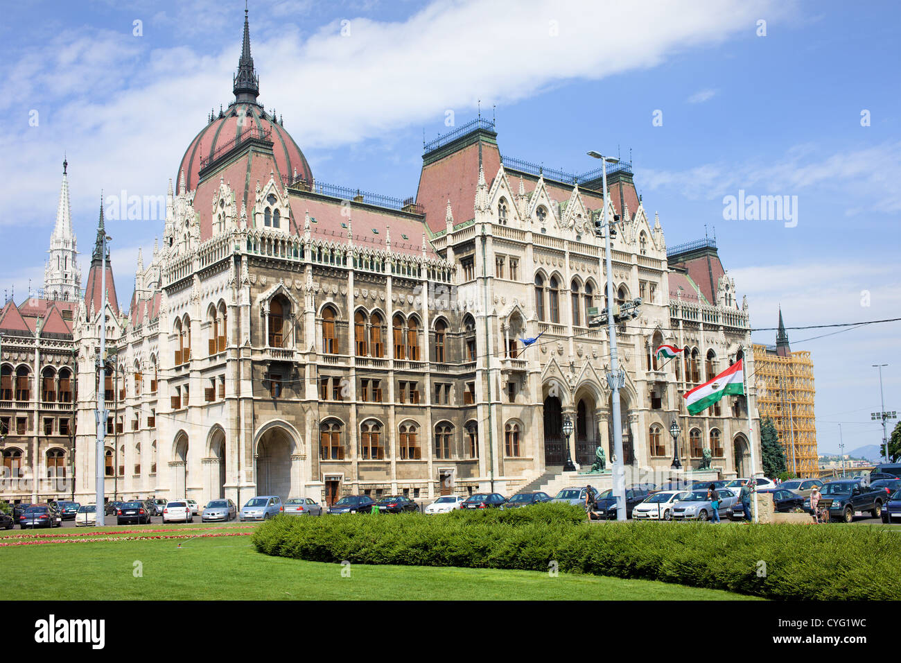 Parlamento ungherese edificio in Budapest, Ungheria. Foto Stock