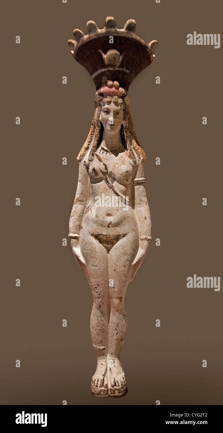 Isis Aphrodite grande dea della fertilità matrimonio parto rinascita romano del II secolo D.C. In Egitto la terracotta 49,5 cm egiziano Foto Stock