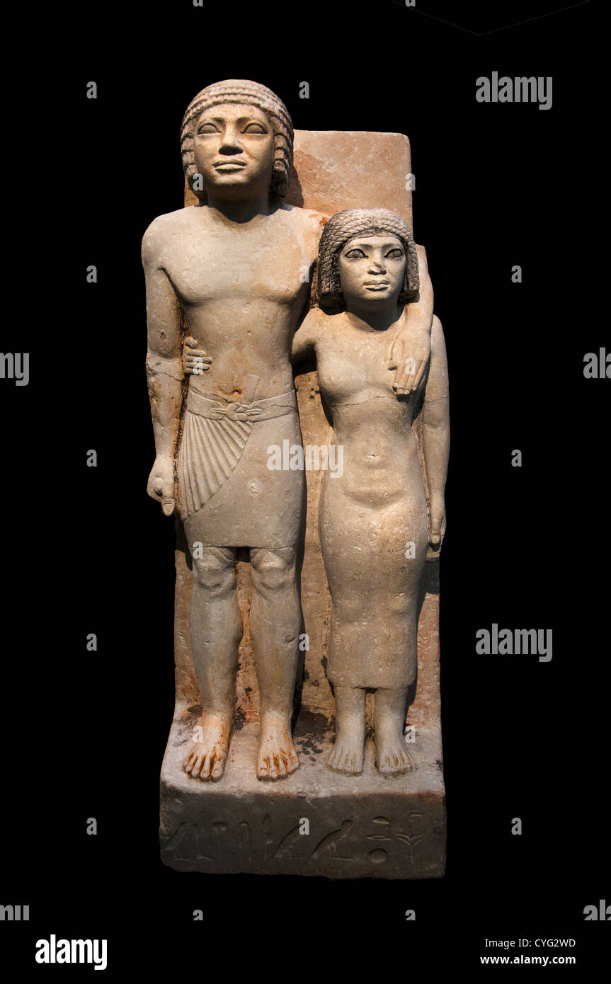 Il Royal conoscenti Memi e Sabu Antico Regno 2575-2465 A.C. Memphite Egitto El Giza Nazlet el Samman Kafr El Samman 62 cm Foto Stock