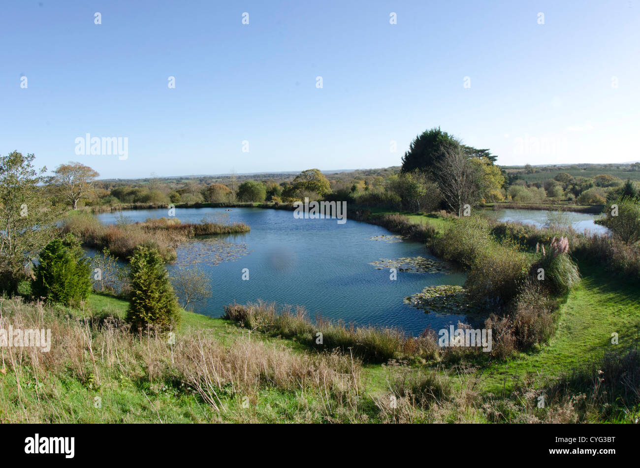 Lago per la pesca Foto Stock