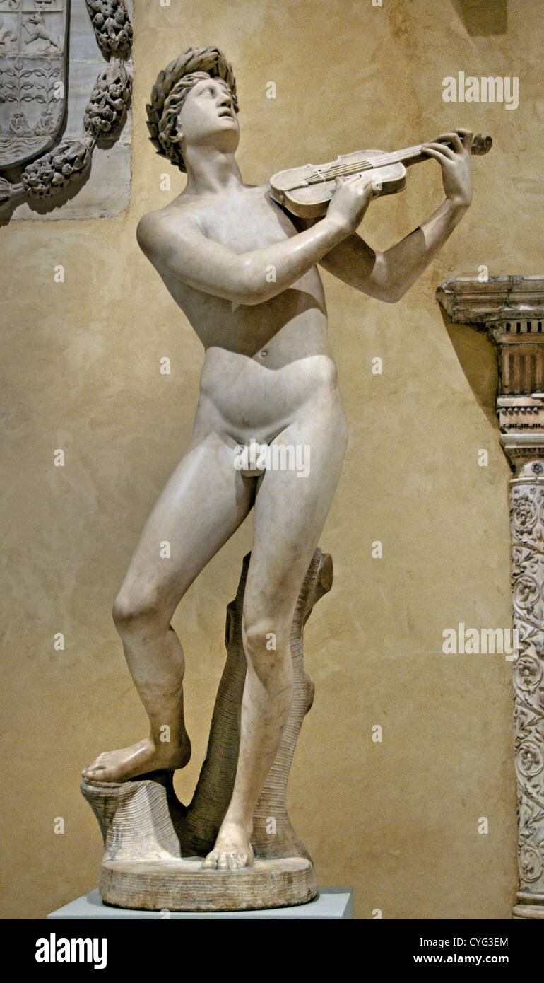 Orpheus 1600 Cristoforo Stazio Cristofano da Bracciano Italiano 1556-1619 Firenze marmo 196cm italiano Foto Stock