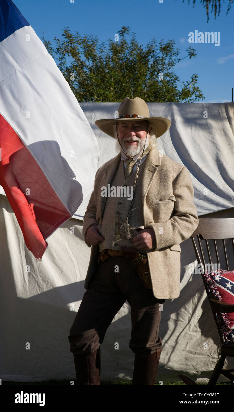 Il selvaggio West arriva a Ramsbottom La Lonestar cowboy western rievocazione Associazione, evento in ottobre, 2012 Foto Stock