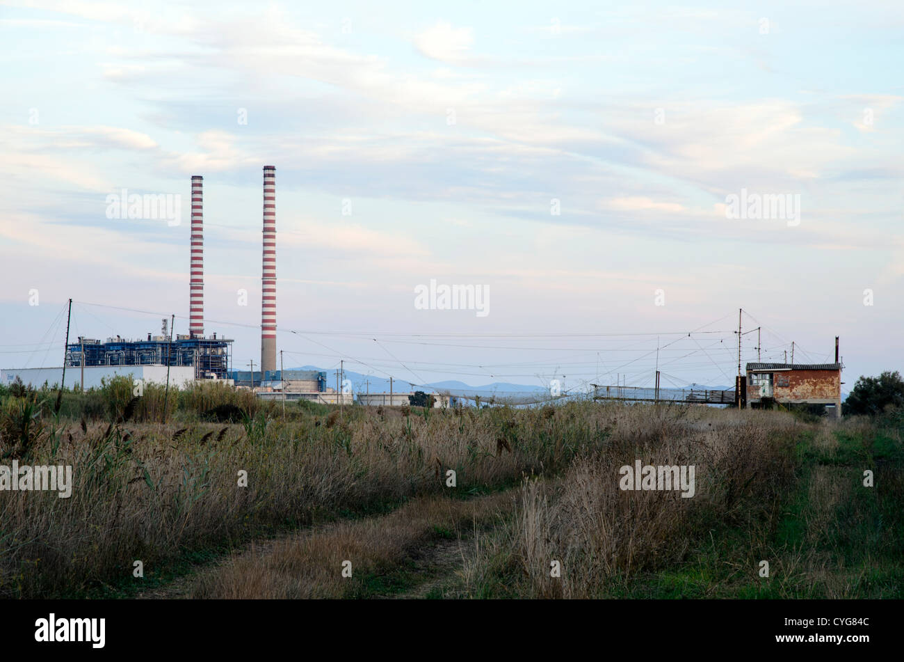ENEL Power station - Piombino, Italia Foto Stock