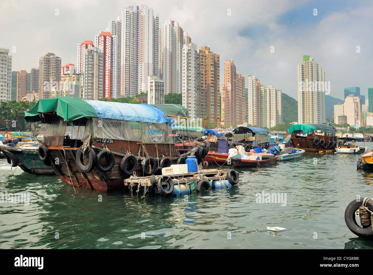 Il porto di Aberdeen Hong Kong Cina. Foto Stock