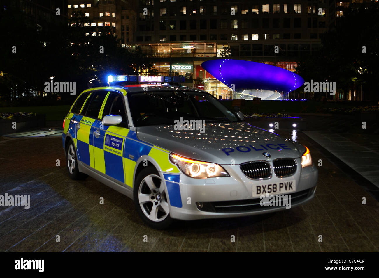 La Metropolitan Police BMW auto del traffico Foto Stock