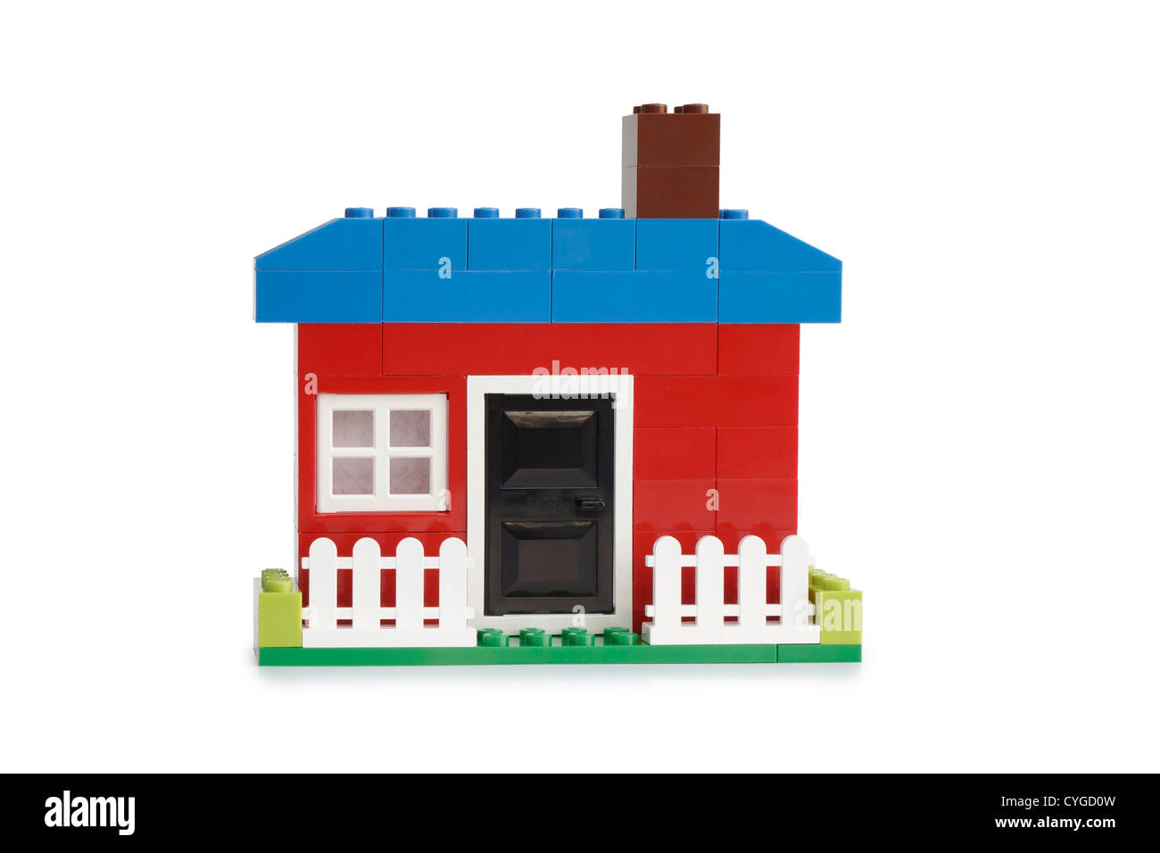 Toy Casa costruita con pezzi di Lego Foto Stock