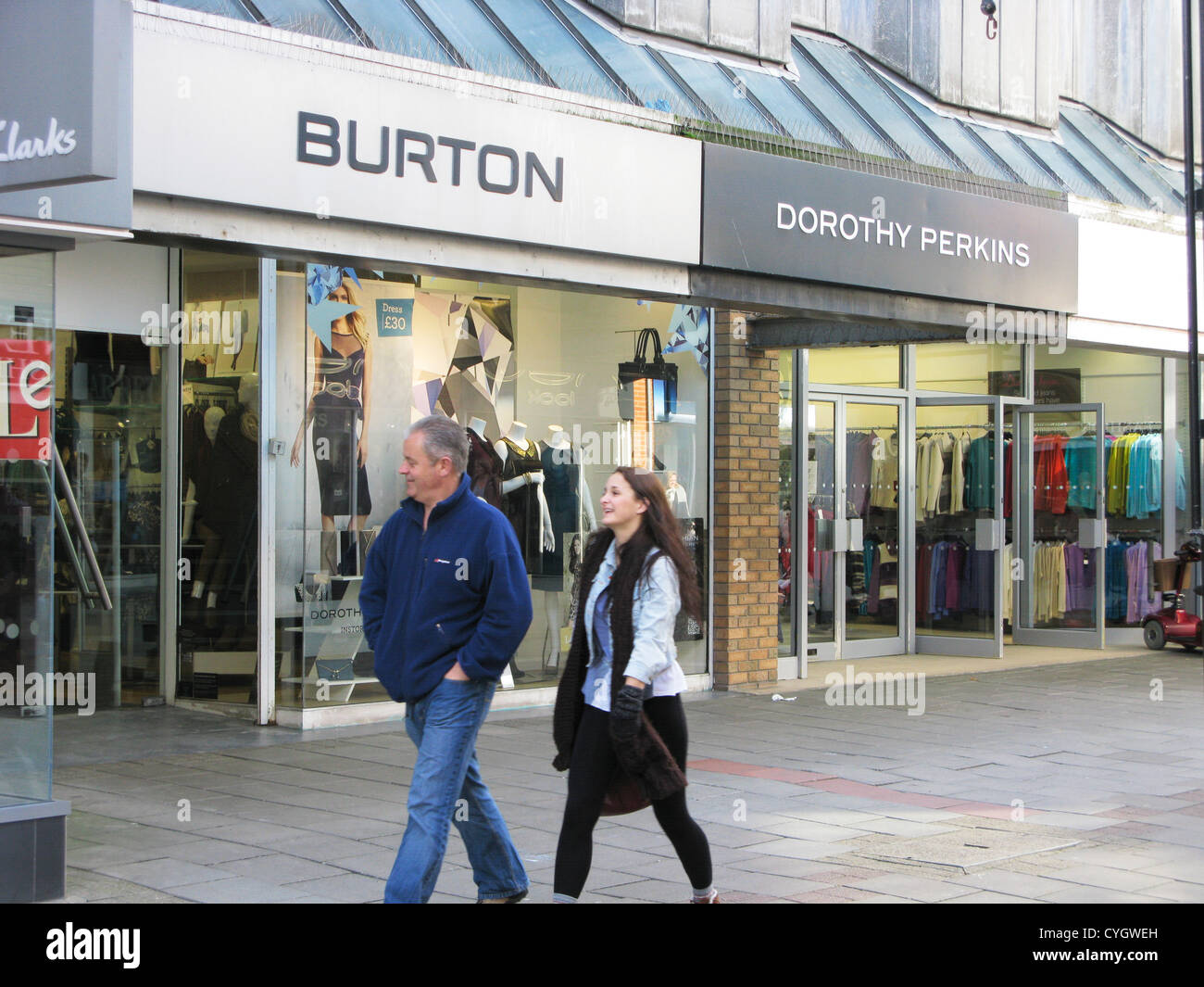 Burton & Dorothy Perkins store Worthing West Sussex Regno Unito Foto Stock