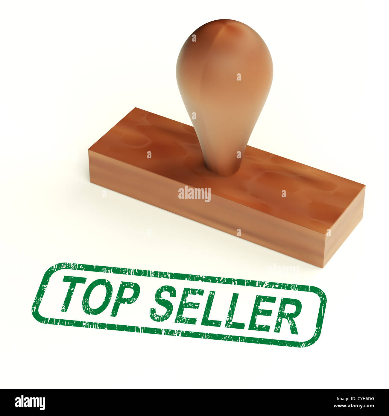 Top Seller timbro di gomma che mostra i migliori servizi e prodotti Foto Stock