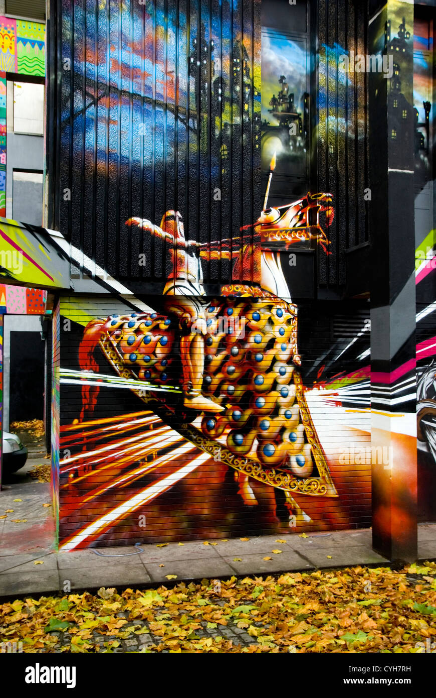 Vedere alcun male street art project nelson street bristol Inghilterra Foto Stock