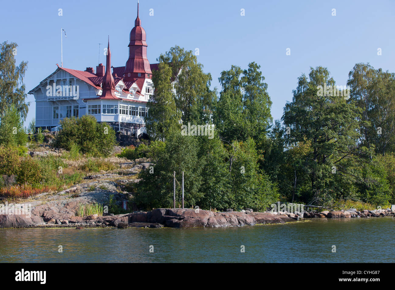 Hotel sul mare a Helsinki in Finlandia. Foto Stock