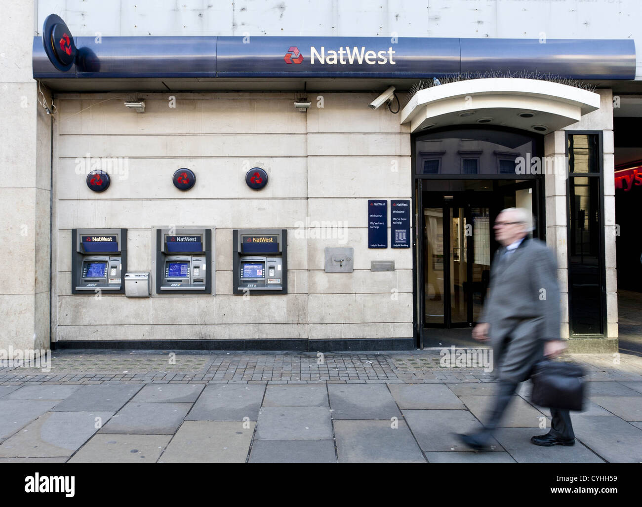 Londra, Regno Unito. 5/11/2012. (Nella foto) un NatWest Bank di Londra. Credito Foto: Peter Barbe / Alamy Foto Stock