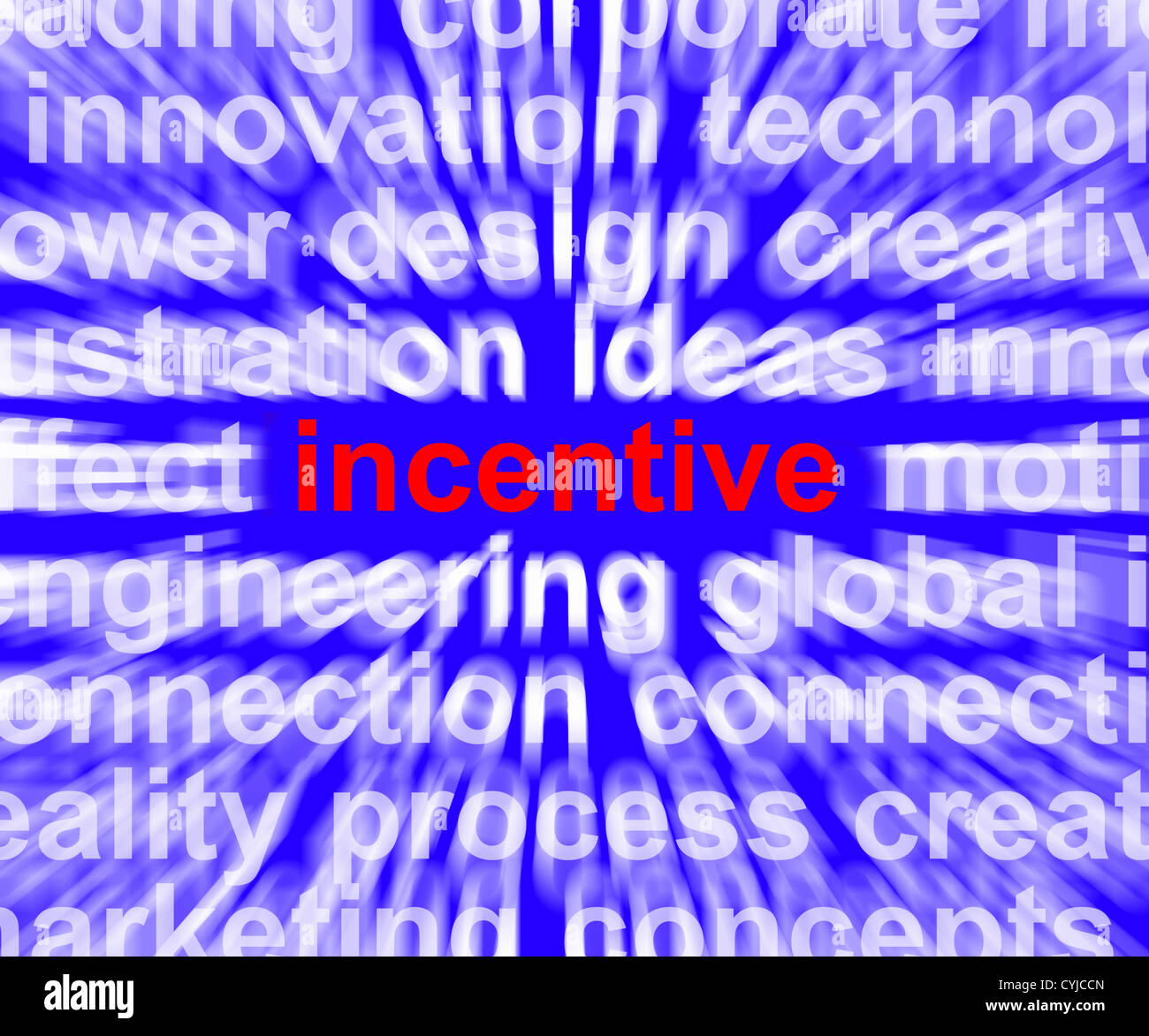 Incentivo parola significa Bonus attrattiva o Coercing Foto Stock
