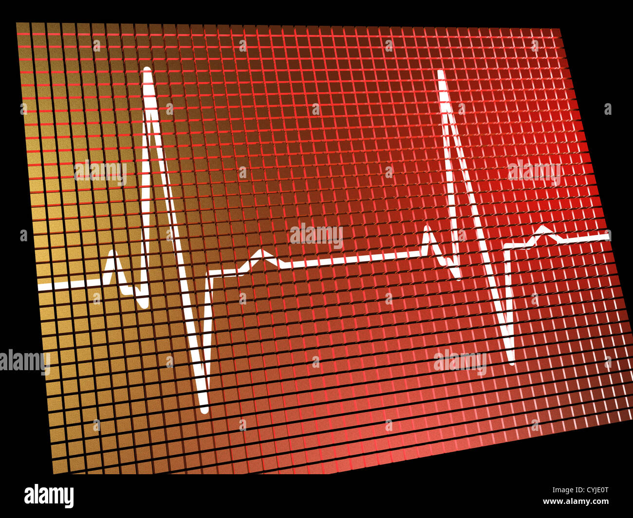 Monitor frequenza cardiaca mostra cardiaca coronarica e la salute Foto Stock