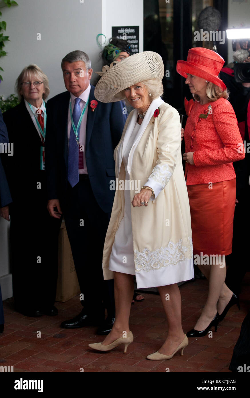 Il Principe di Galles e la duchessa di Cornovaglia visita in Australia. Visto qui frequentando la Melbourne Cup martedì 6 novembre 2012. Foto Stock